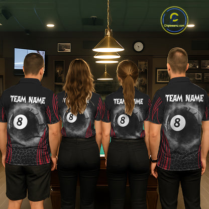 Custom Funny Rhino & 8 Ball Women's Billiard Shirts Personalized Billiard Apparel Gifts NYN2333