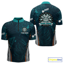 Load image into Gallery viewer, Grinning Demon Dartboard Men's Darts Shirt - Custom Tropical Team Shirt For Players NYN0433
