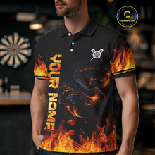 Load image into Gallery viewer, Custom Fire Flame Scorpion Dartboard Dart Shirts For Men Outfit Dart Team Jerseys NYN0075