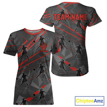 Load image into Gallery viewer, Custom Grey And Red Pickleball Ball Jerseys For Women Pickleball Paddle League Shirts NYN2127