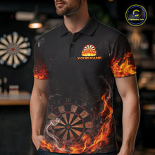 Load image into Gallery viewer, Personalized Grim Reaper Red Flames Smoke Dartboard Darts Shirts For Men Dart Team Jerseys NYN2803