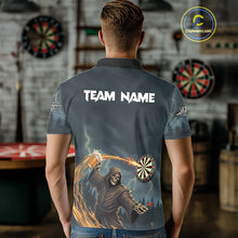 Load image into Gallery viewer, Custom Funny Play Darts &amp; Beer Grim Reaper Dartboard Men Darts Polo Shirt Dart Jerseys NYN1914