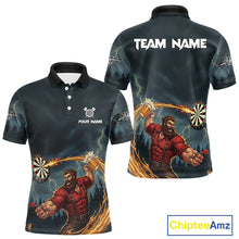 Load image into Gallery viewer, Custom Funny Play Darts &amp; Beer Human Dartboard Men Darts Polo Shirt Dart Jerseys NYN1915