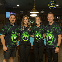 Load image into Gallery viewer, St Patrick's Day Green Smokes Hand Ball 8 Billiards Pool Shirt For Men Personalized Billiard Team Names NYN2694