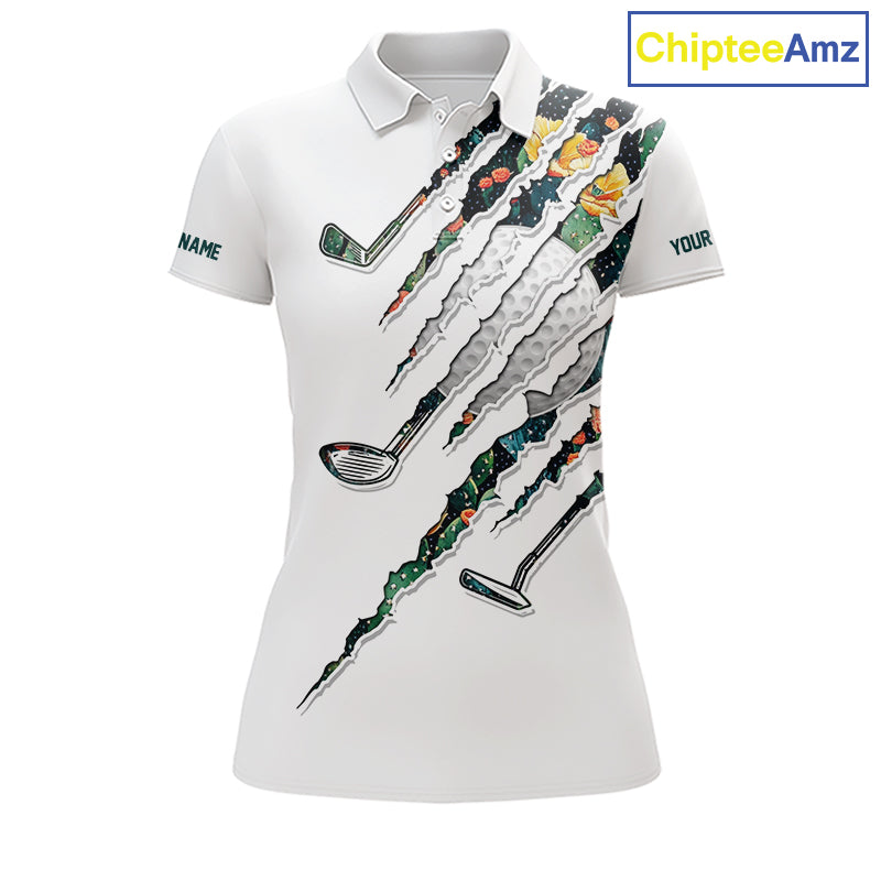 Cactus Pattern Golf Polo Shirt For Womens Custom Cactus Golf Team Shirt, Golfer Gifts NYN2855
