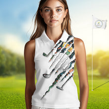 Load image into Gallery viewer, Cactus Pattern Golf Sleeveless Polo Shirt For Womens Custom Cactus Golf Team Shirt, Golfer Gifts NYN2855