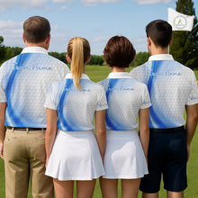 Load image into Gallery viewer, Personalized Blue-Light Twinkle Golf Polo Shirt For Men Custom White Pattern Golf Team Clothes NYN2871