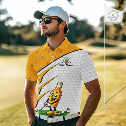 Funny Mens Golf Polo Team Shirt Personalized Cheer Beer Clothing Golf Tops For Golfers NYN3260