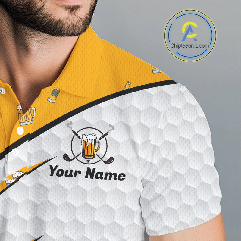 Funny Mens Golf Polo Team Shirt Personalized Cheer Beer Clothing Golf Tops For Golfers NYN3260