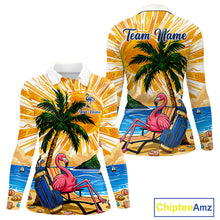 Load image into Gallery viewer, Funny Flamingo Womens Golf Polo Shirt Custom Summer Tropical Golf Team Clothing Golf Gifts NYN3262