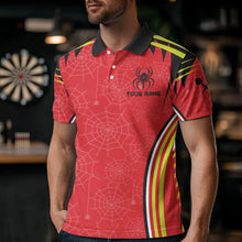 Load image into Gallery viewer, Personalized Black And Red Spider Dart Shirts For Men, Custom Dart Team Jerseys NYN0017
