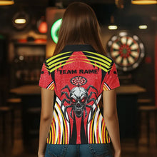 Load image into Gallery viewer, Personalized Black And Red Spider Dart Shirts For Women, Custom Dart Team Jerseys NYN0017