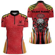 Load image into Gallery viewer, Personalized Black And Red Spider Dart Shirts For Women, Custom Dart Team Jerseys NYN0017