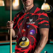 Load image into Gallery viewer, Red Tornado Yin Yang Ball Mens Billiard Pool Shirts Custom 8 Ball And 9 Ball Billiard Team Jersey NYN3304