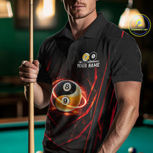 Load image into Gallery viewer, Lightning Yin Yang Black And Red Mens Billiard Pool Shirts Custom Grunge Billiard Team Jersey NYN3308