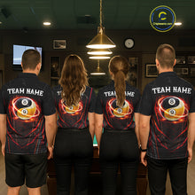Load image into Gallery viewer, Lightning Yin Yang Black And Red Mens Billiard Pool Shirts Custom Grunge Billiard Team Jersey NYN3308