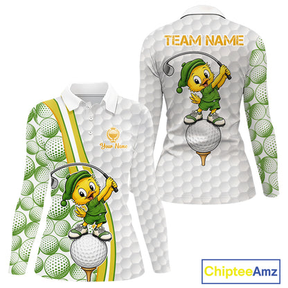Golf-themed shirt with cartoon character and 'Team Name' text