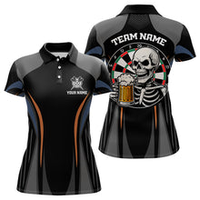 Load image into Gallery viewer, Custom Skull With Beer Funny Dart Polo Shirts For Women, Dart Team Jerseys NYN1553