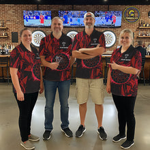 Load image into Gallery viewer, Red Broken Glass Dartboard Lightning Dart Shirt Custom Dart Jersey For Men, Gifts For Dart Players NYN3336