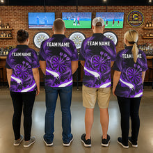 Load image into Gallery viewer, White And Purple Smoking Women Dart Polo &amp; 1/4-Zip Shirt Custom Splatter Dart Team Clothing NYN3341