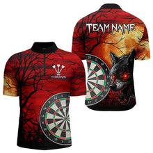 Load image into Gallery viewer, Wolf With Glowing Red Eyes Dart Boards Dart Shirts For Men, Custom Dart Jerseys NYN0039
