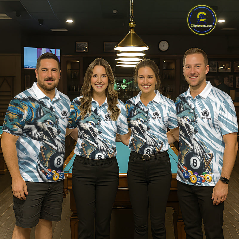 Personalized Wolf Claws 8 Ball Billiard Pool Shirt Custom Funny Billiard 3D Team Attire For Men NYN2951