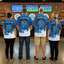 Load image into Gallery viewer, White &amp; Blue Grunge Ribbons Pattern Prostate Cancer Dart Shirt For Men Custom Dart Team Jerseys NYN3348