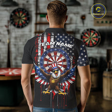 Load image into Gallery viewer, Custom Funny Rich Eagle Grunge US Flag Darts Polo Shirts For Men Patriotic Darts Team Jerseys NYN2757