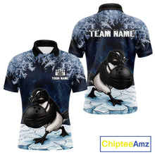 Load image into Gallery viewer, Funny Great Auk Icy Bowling Ball Shirts For Men Custom Snowflake Bowling Jersey, Gift For Bowlers NYN3172