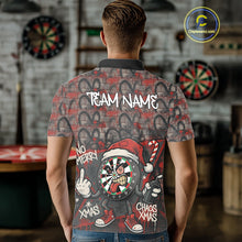 Load image into Gallery viewer, Custom Funny Dartboard Red Graffiti Christmas Darts Polo Shirt For Men, Xmas Dart Jerseys NYN1829