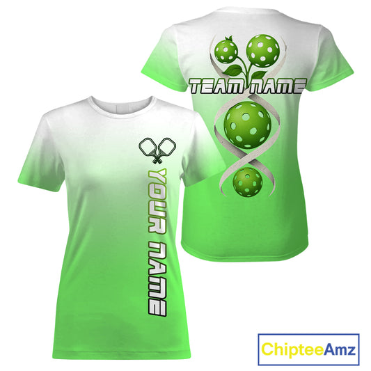 Green Pickleball It's In My DNA Custom Pickleball T-Shirt For Women, Pickleball Team NYN0953