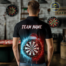 Load image into Gallery viewer, Custom Red Santa Hat &amp; Ice Dartboard Men Darts Polo Shirt Outfits Christmas Dart Jerseys NYN1895