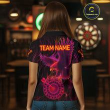Load image into Gallery viewer, Purple Neon Eagle Dartboard Custom Darts Polo Shirt For Women - Darts Team Jersey NYN0741