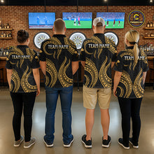 Load image into Gallery viewer, Black And Gold Tribal Human Play Dartboard Darts Quarter-zip Shirt Personalized Dart Jerseys For Women NYN2518