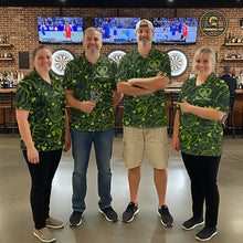 Load image into Gallery viewer, Heart Shamrock Dartboard St Patrick's Day Women Darts Quarter-Zip Shirt Custom Darts Couple Jersey NYN2530