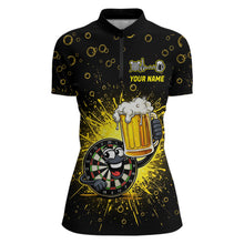 Load image into Gallery viewer, Funny Dartboard Cheer Beer Darts Team Shirt For Women Personalized Dart Quarter-Zip Jerseys NYN2574