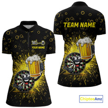 Load image into Gallery viewer, Funny Dartboard Cheer Beer Darts Team Shirt For Women Personalized Dart Quarter-Zip Jerseys NYN2574