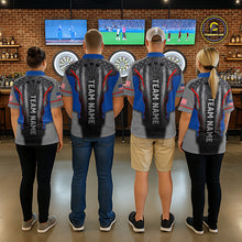 Load image into Gallery viewer, Custom Grunge American Flag Darts Polo &amp; 1/4-Zip For Men, Patriotic Dart Jerseys For Team NYN3342