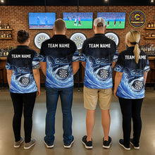 Load image into Gallery viewer, Personalized Funny Shark Waving Blue Dartboard Women Darts Polo Shirt Custom Darts Team Jerseys NYN2583