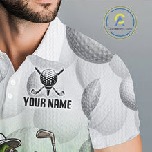 Load image into Gallery viewer, Funny Mens Golf Polo Shirt Custom Alligator Golfer Grass Pattern Golf Team Outfits NYN3397