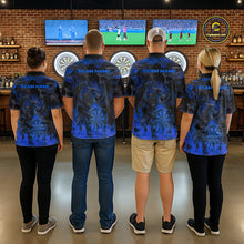 Load image into Gallery viewer, Fire Flames Darts Dragon Purple Dart Polo Shirts For Men Personalized Team Dart Jerseys NYN2106