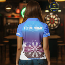 Load image into Gallery viewer, Colorful Grunge Dartboard Custom Polo Shirt For Women - Darts Team Jersey NYN0710