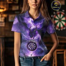 Load image into Gallery viewer, Custom Lightning Purple Dragon Dartboard Darts Polo Shirt For Women Darts Team Jersey NYN0967