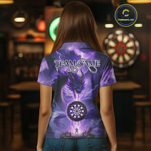 Load image into Gallery viewer, Custom Lightning Purple Dragon Dartboard Darts Polo Shirt For Women Darts Team Jersey NYN0967