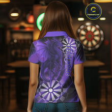 Load image into Gallery viewer, Custom Black And Purple Dragon Dartboard Dart Polo Jersey Outfits Dart Team Shirts For Men NYN0979