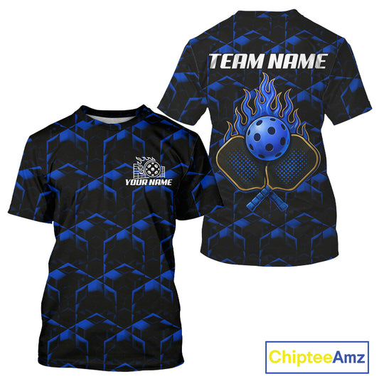 Custom Colorful Grunge Pickleball T-Shirt For Men Yellow Pickleball Ball Jersey NYN1349