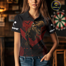 Load image into Gallery viewer, It&#39;s In My DNA Custom Red Dinosaur Dart Polo Shirt For Women US Flag Dart Jerseys NYN1365