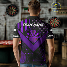 Load image into Gallery viewer, It's In My DNA Custom Purple Grunge Dart Polo Shirt For Men US Flag Dart Jerseys NYN1367