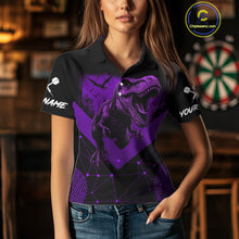 Load image into Gallery viewer, It&#39;s In My DNA Custom Purple Grunge Dart Polo Shirt For Women US Flag Dart Jerseys NYN1367