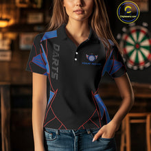 Load image into Gallery viewer, Red And Blue Wings Dartboard Custom Darts Polo Shirt For Women - Darts Team Jersey NYN0726